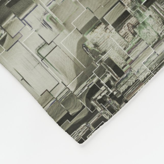 Abstrakt-fotonad mosaik i skuggor av grått fleecefilt (Hörn)