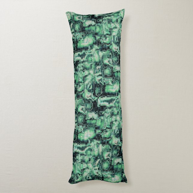 Abstrakt-fotonad mosaik i skuggor av grått kroppskudde (Baksidan (Vertikal))