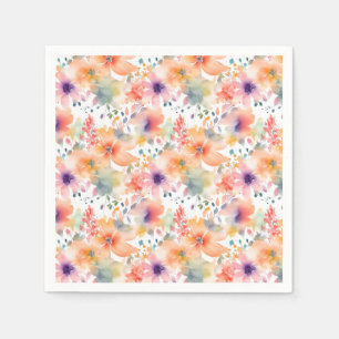 Abstrakt Fowers Colorful Firande Pappersservett