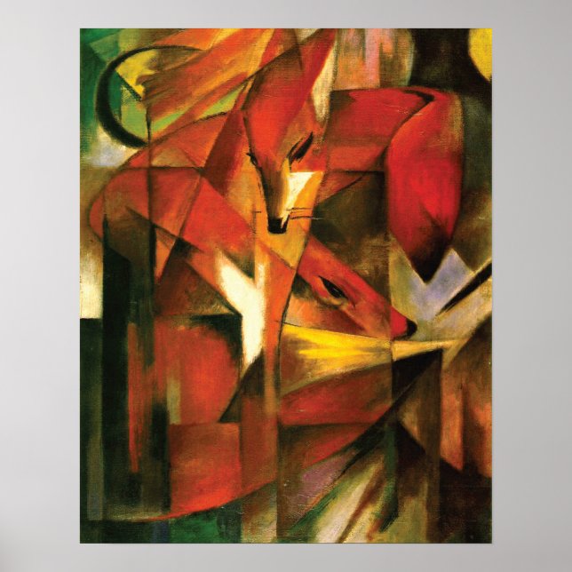 Abstrakt ~ Fox av Franz Marc Poster (Framsidan)