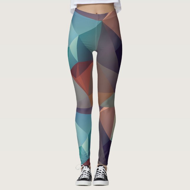 Abstrakt fractal art digital konst leggings (Framsida)