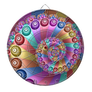 Abstrakt Fractal Art. för Färg Darttavla
