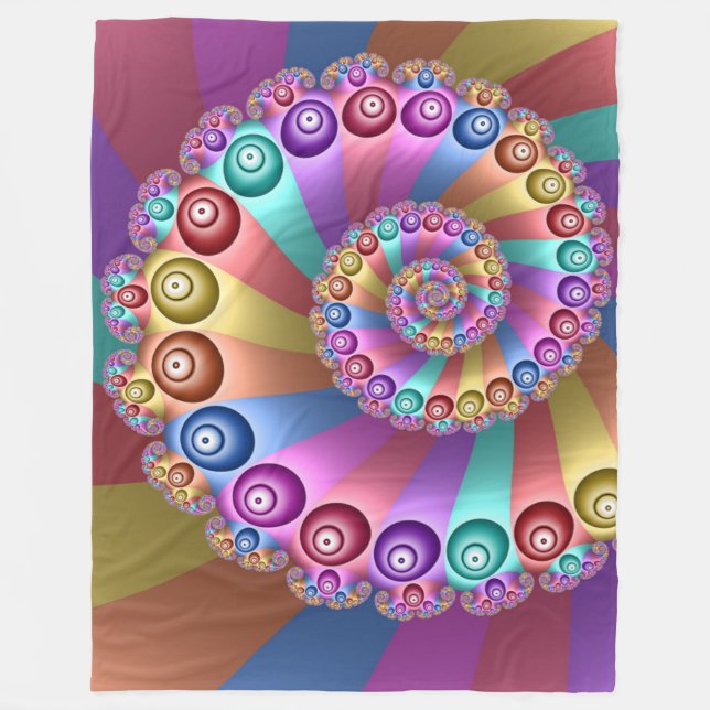 Abstrakt Fractal Art. för Färg Fleecefilt (Framsidan)