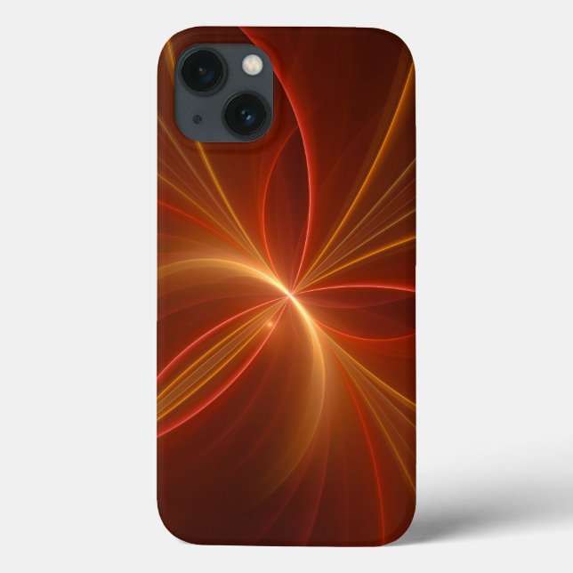 Abstrakt Fractal Art Modern Warm Färg (Baksida)