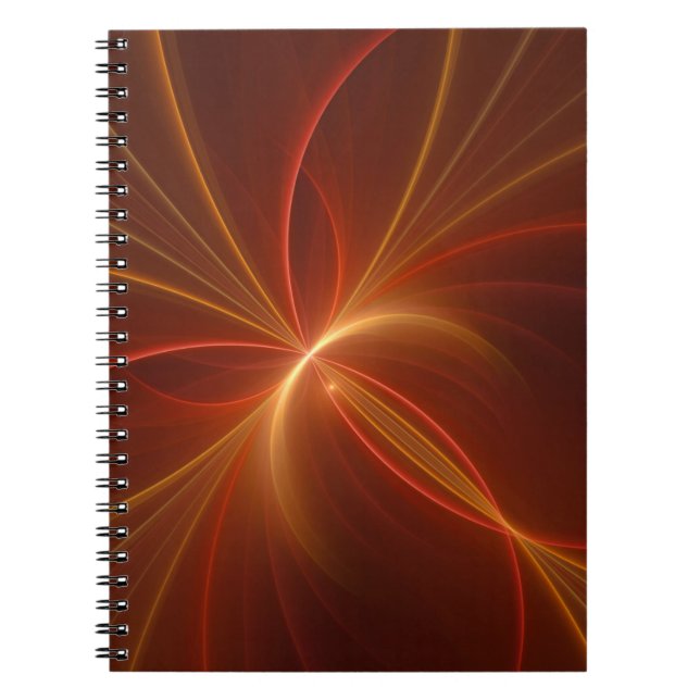 Abstrakt Fractal Art Modern Warm Färg Anteckningsbok (Framsidan)