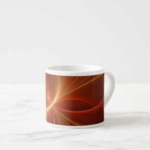 Abstrakt Fractal Art Modern Warm Färg Espressomugg