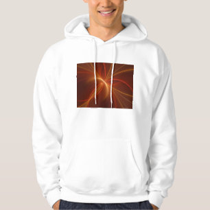 Abstrakt Fractal Art Modern Warm Färg Hoodie
