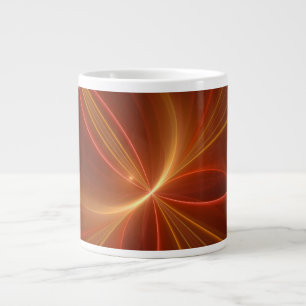 Abstrakt Fractal Art Modern Warm Färg Jumbo Mugg