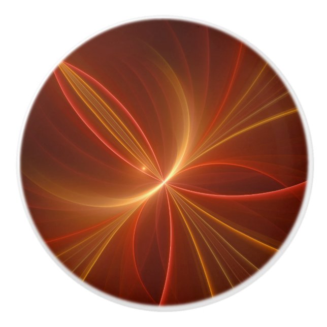 Abstrakt Fractal Art Modern Warm Färg Knopp (Framsidan)