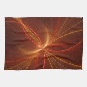 Abstrakt Fractal Art Modern Warm Färg Kökshandduk