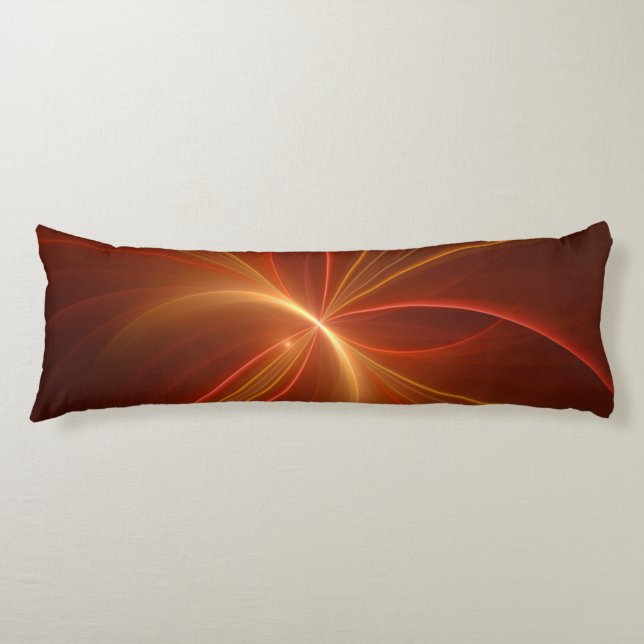 Abstrakt Fractal Art Modern Warm Färg Kroppskudde (Framsidan)