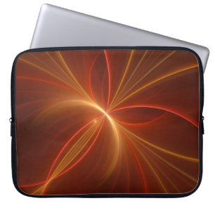 Abstrakt Fractal Art Modern Warm Färg Laptop Fodral
