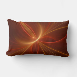 Abstrakt Fractal Art Modern Warm Färg Lumbarkudde