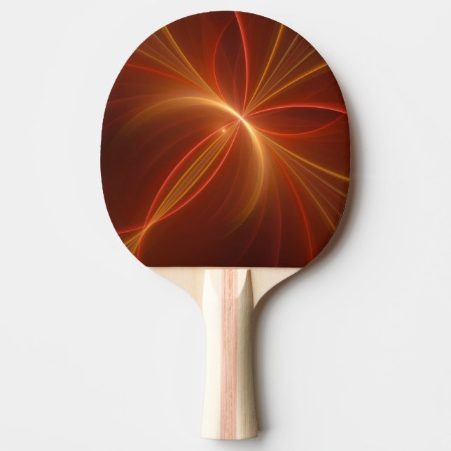 Abstrakt Fractal Art Modern Warm Färg Pingisracket (Framsidan)