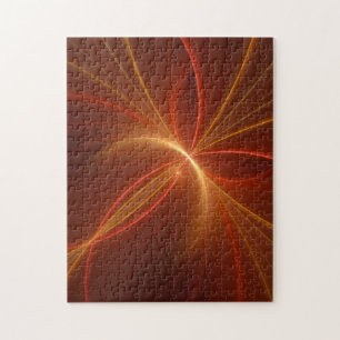 Abstrakt Fractal Art Modern Warm Färg Pussel