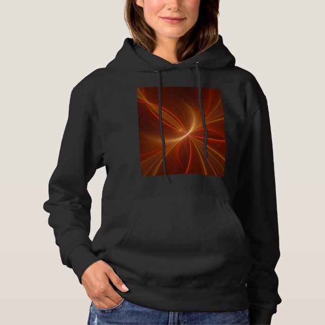 Abstrakt Fractal Art Modern Warm Färg T Shirt (Framsida)