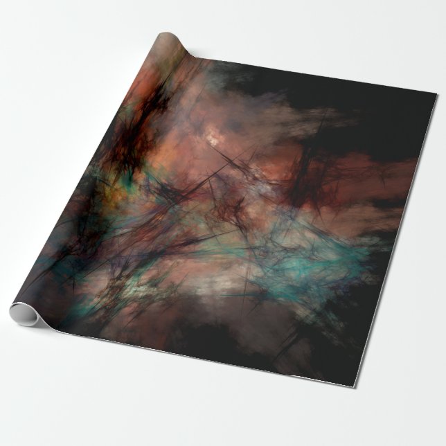 Abstrakt Fractal digital Presentpapper (Utrullad)