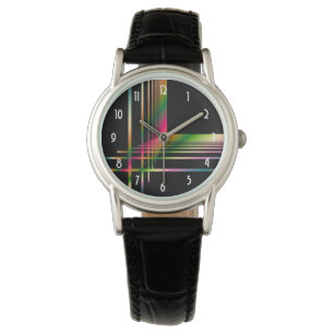 Abstrakt Fractal Linjer och Kor Armbandsur