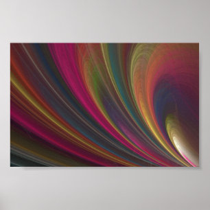 Abstrakt Fractal Linjer Poster