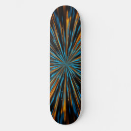 Abstrakt Fractal Ljus Mini Skateboard Bräda 18,5 Cm