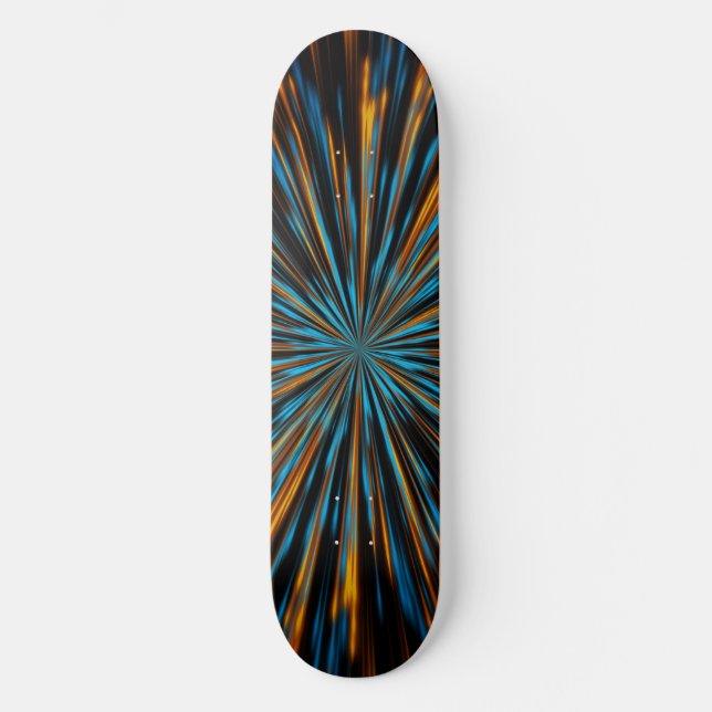 Abstrakt Fractal Ljus Mini Skateboard Bräda 18,5 Cm (Framsida)