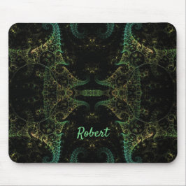 Abstrakt Fractal Monogrammed musknapp Musmatta