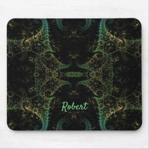 Abstrakt Fractal Monogrammed musknapp Musmatta