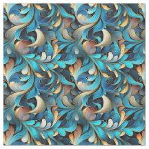 Abstrakt Fractal Mönster Fabric