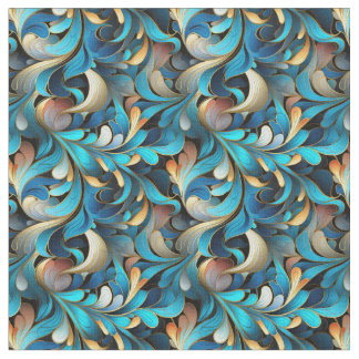 Abstrakt Fractal Mönster Fabric Tyg