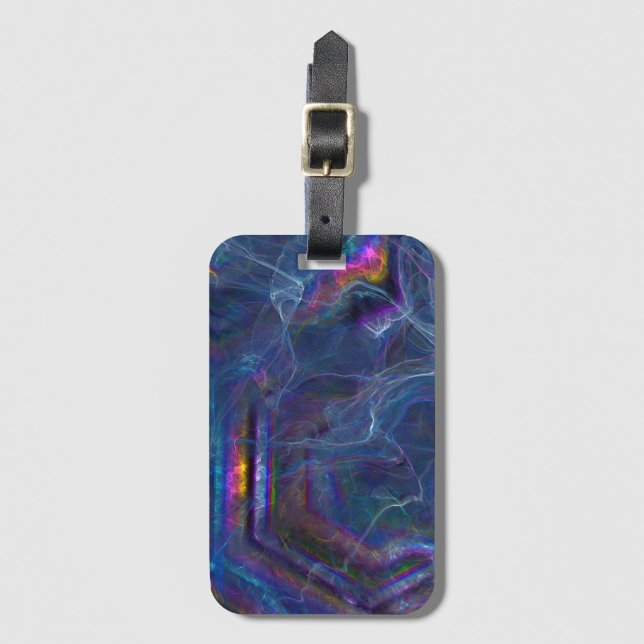 Abstrakt Fractal Nebula och Geometric Morph Bagagebricka (Framsida vertikal)