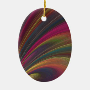 Abstrakt Fractal Rainbow Ornament