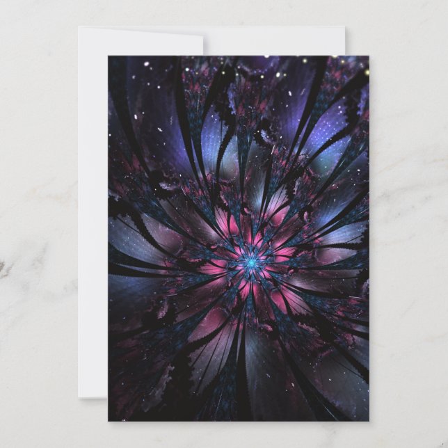 Abstrakt fraktal blomdesign.  meddelande (Framsida)