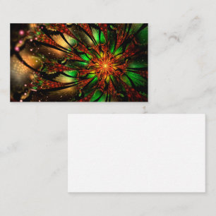 Abstrakt fraktal blomdesign. rabattkort