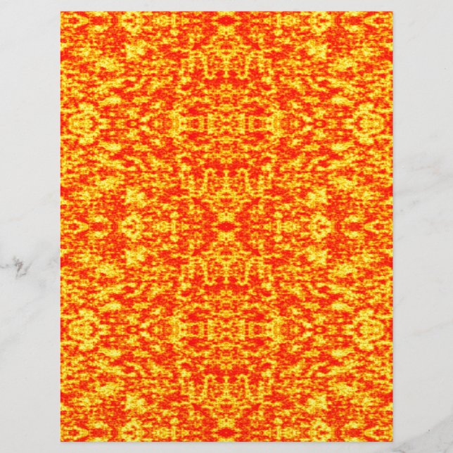 Abstrakt Fraktal i Rött och Orange (Framsida)