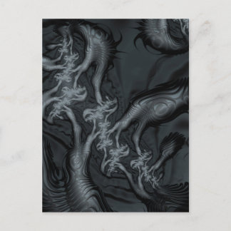 Abstrakt fraktal mönster och former. Fractal Art Vykort