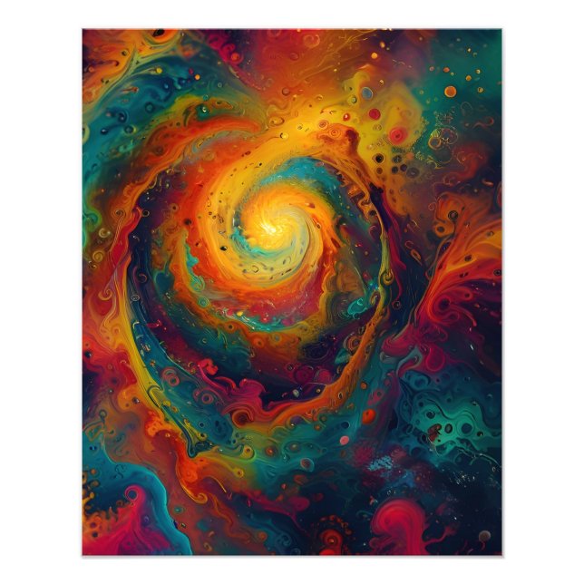 Abstrakt fraktal struktur fototryck (Framsidan)