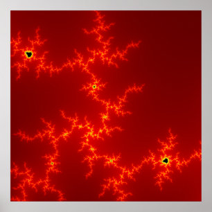 Abstrakt fraktalbrand Poster