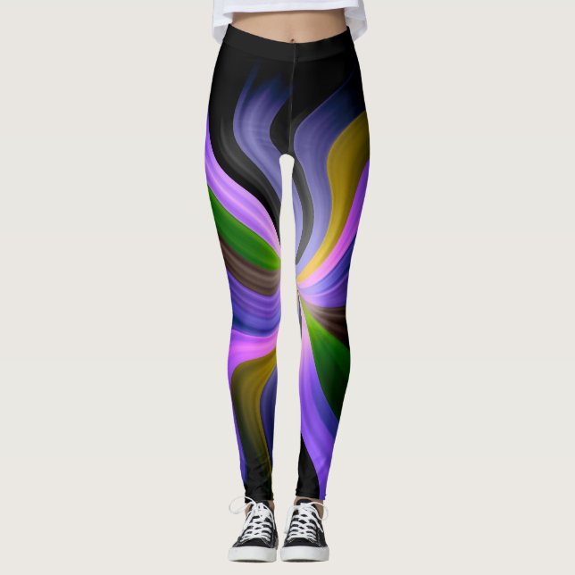 Abstrakt fraktalmönster #4 leggings (Framsida)