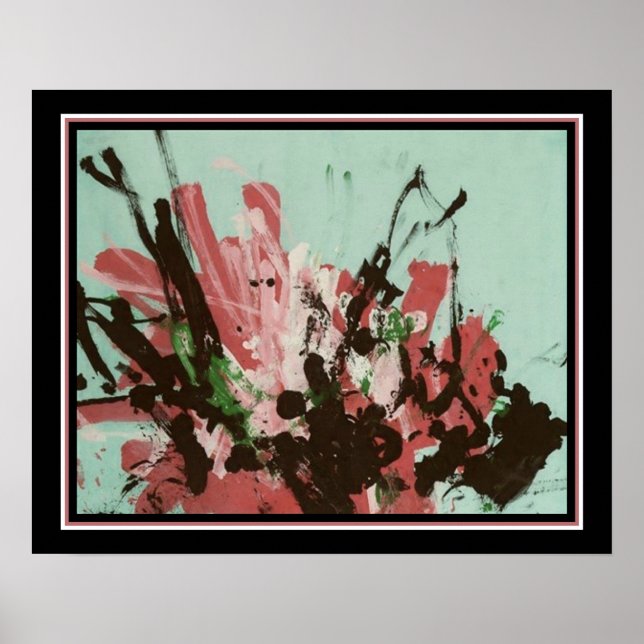 Abstrakt från Chimpanzee "Kongo" ca 1950-talet Poster (Framsidan)