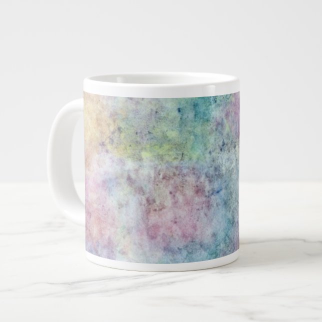 abstrakt från vattenfärgen teckning från frihandsf jumbo mugg (Framsida vänster)