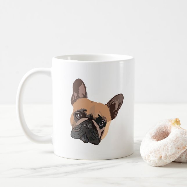 Abstrakt Fransk Bulldog Coffee Mugg (Med munk)