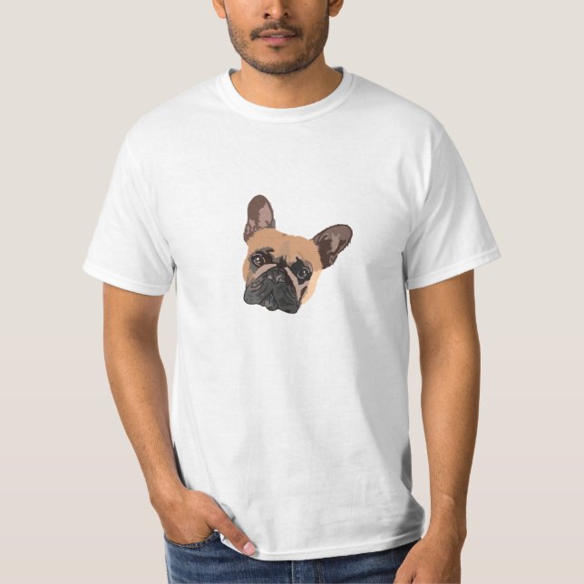 Abstrakt Fransk Bulldog Manar T-Shirt (Framsida)