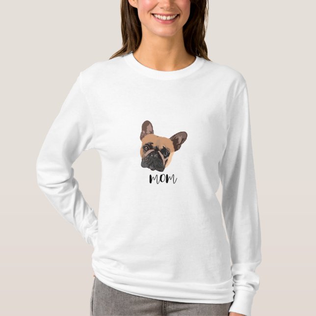 Abstrakt fransk bulldogg t-shirt (Framsida)