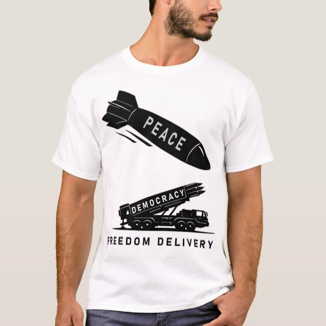 Abstrakt fred frihet leverans minimalistisk konst  t shirt (Framsida)