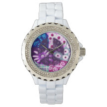 Abstrakt Fredstecken Hippie Art Lila Rosa Blue