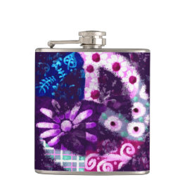 Abstrakt Fredstecken Hippie Art Lila Rosa Blue Fickplunta