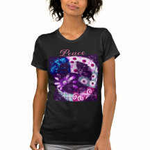 Abstrakt Fredstecken Hippie Art Rosa Lila