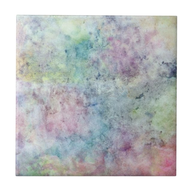 abstrakt fria händerteckning från vattenfärg kakelplatta (Framsidan)