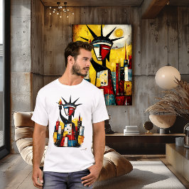 Abstrakt Frihetsgudinnan | Modern Expressionism T Shirt