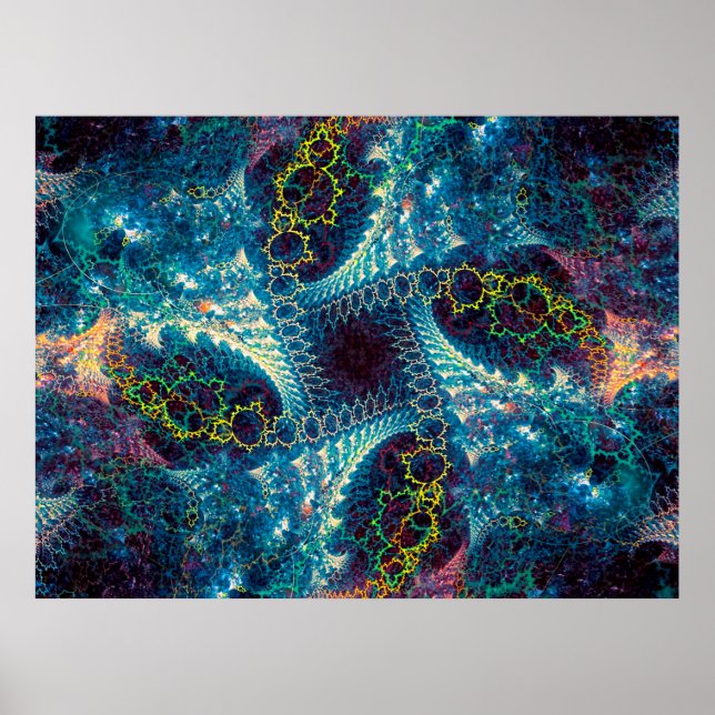 Abstrakt - frontalbakgrund - datorgenererad i poster (Framsidan)